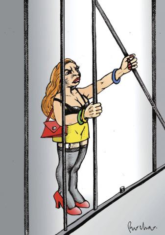 Cartón de Rocha publicado en la revista Proceso